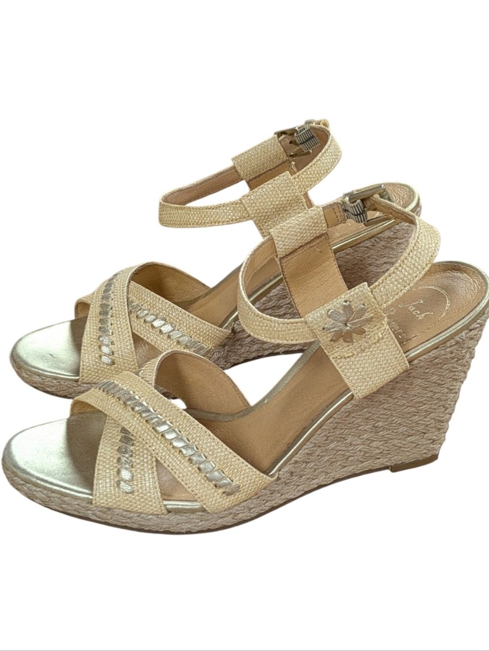 Jack Rogers Abbey Espadrille Wedge Sandals Size 9.5